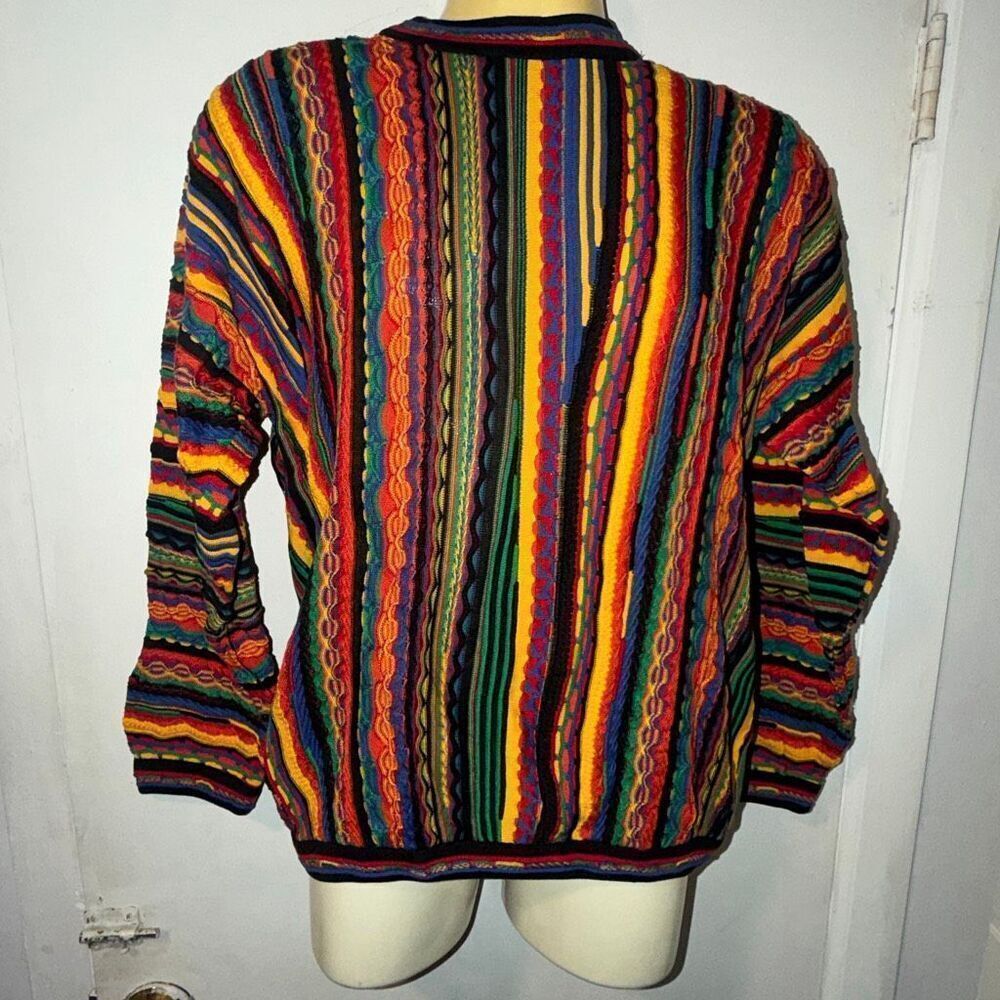 TUNDRA CANADA Coogi 3D Knit Multicolor Sweater-L NWT!